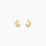 Boucles D'Oreilles Puces Pramod Or Jaune Oxyde De Zirconium - Clous d'oreilles Femme | Histoire d&rsquo;Or