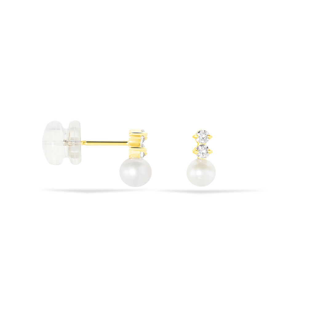 Boucles D'oreilles Pendantes Taima Or Jaune Perle De Culture - Boucles d'oreilles pendantes Femme | Histoire d’Or