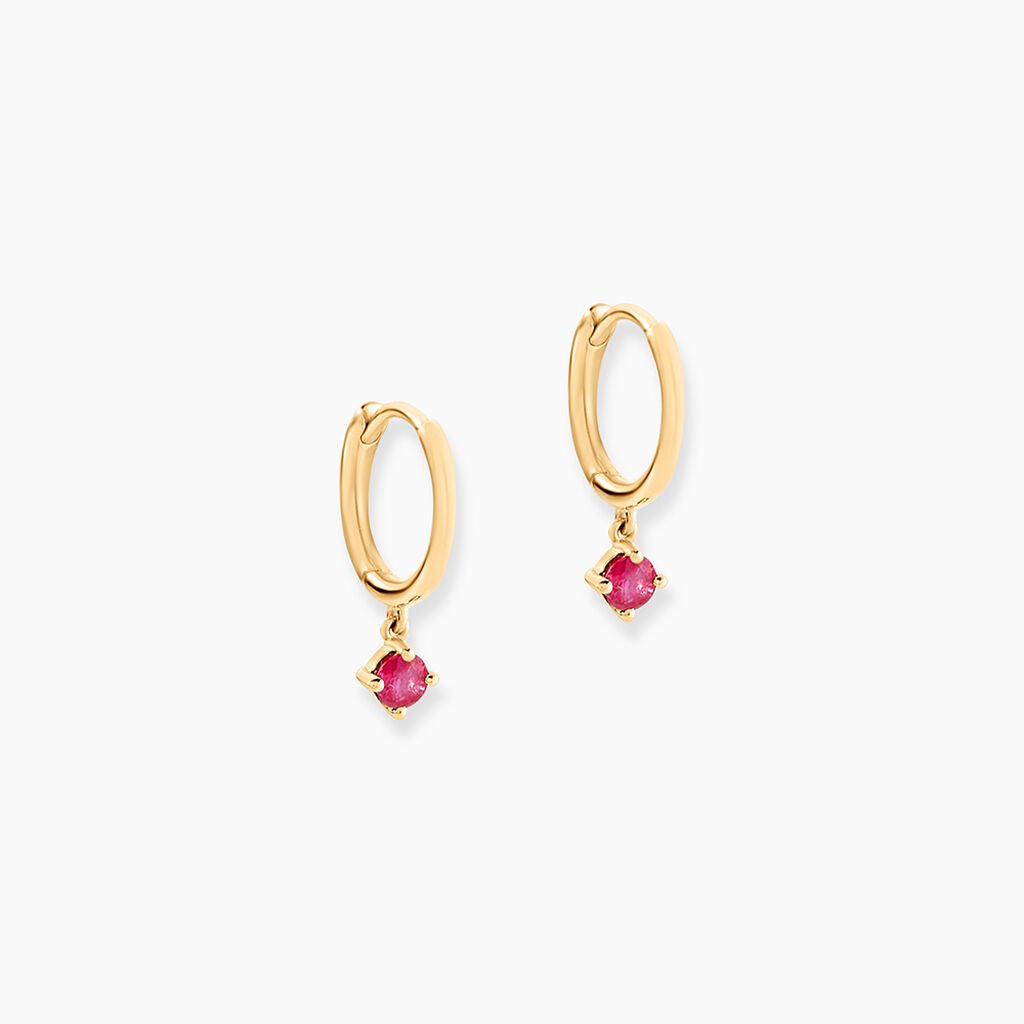 Créoles Onora Or Jaune Rubis - Boucles d'oreilles créoles Femme | Histoire d’Or