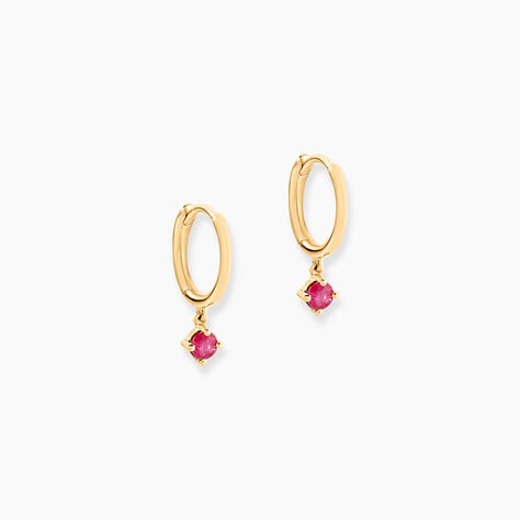 Créoles Onora Or Jaune Rubis - Boucles d'oreilles créoles Femme | Histoire d’Or