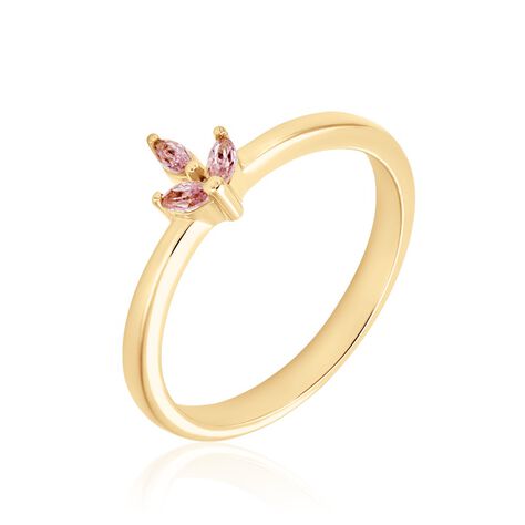 Bague Erma Plaqu&eacute; Or Dor&eacute; Oxyde De Zirconium - Bagues avec pierre Femme | Histoire d&rsquo;Or