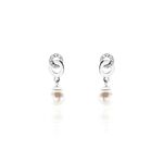 Boucles D'oreilles Pendantes Anilie Argent Blanc Perle D'imitation - Boucles d'oreilles fantaisie Femme | Histoire d&rsquo;Or