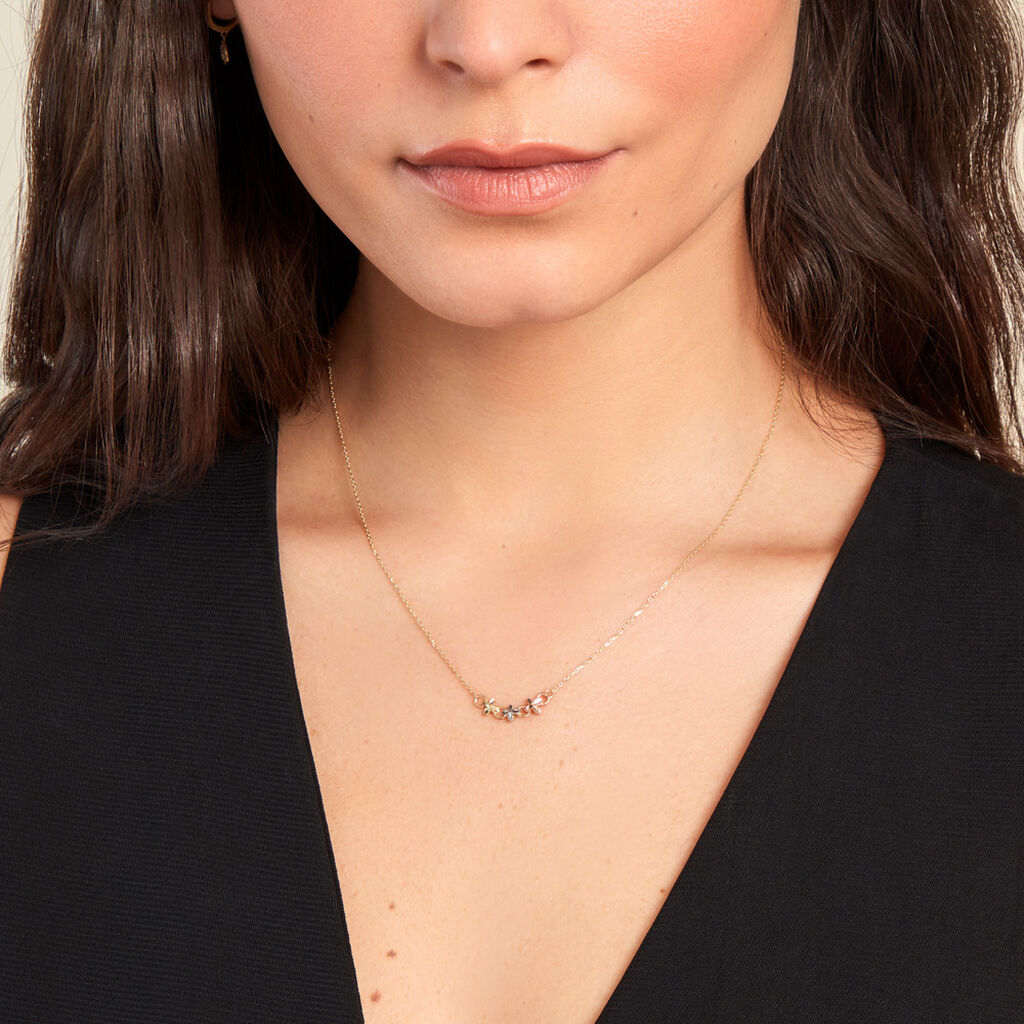 Collier Tricolore Or Jaune - Colliers Femme | Histoire d&rsquo;Or