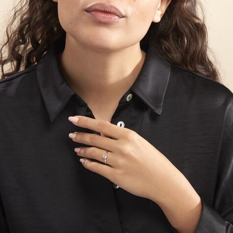 Bague Lily Or Blanc Topaze - Bagues solitaires Femme | Histoire d’Or