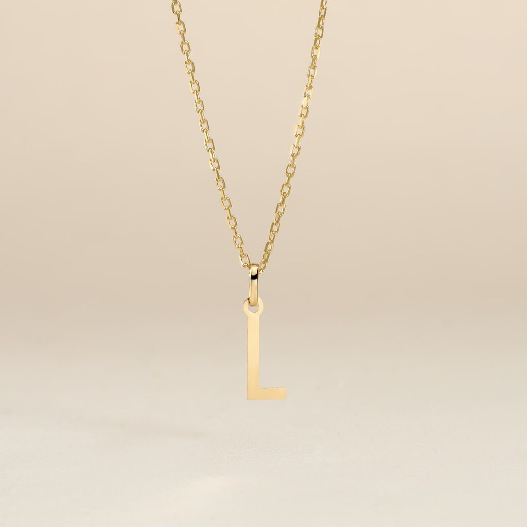 Pendentif Ionia Lettre Or Jaune - Pendentifs Famille | Histoire d’Or