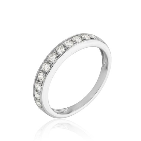 Demi Alliance Rhea Platine Blanc Diamant - Alliances Femme | Histoire d’Or