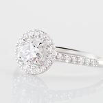 Bague Mentoura Or Blanc Diamant Synth&eacute;tique - Bagues solitaires Femme | Histoire d&rsquo;Or