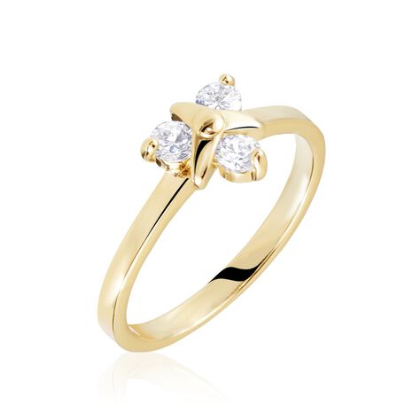 Bague Plaqué Or Jacinth Oxyde De Zirconium - Bagues avec pierre Femme | Histoire d’Or