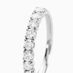 Alliance Eloisa Ld Platine Blanc Diamant Synth&eacute;tique - Alliances Femme | Histoire d&rsquo;Or