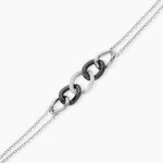 Bracelet Link Argent Blanc C&eacute;ramique Et Oxyde De Zirconium - Bracelets Femme | Histoire d&rsquo;Or