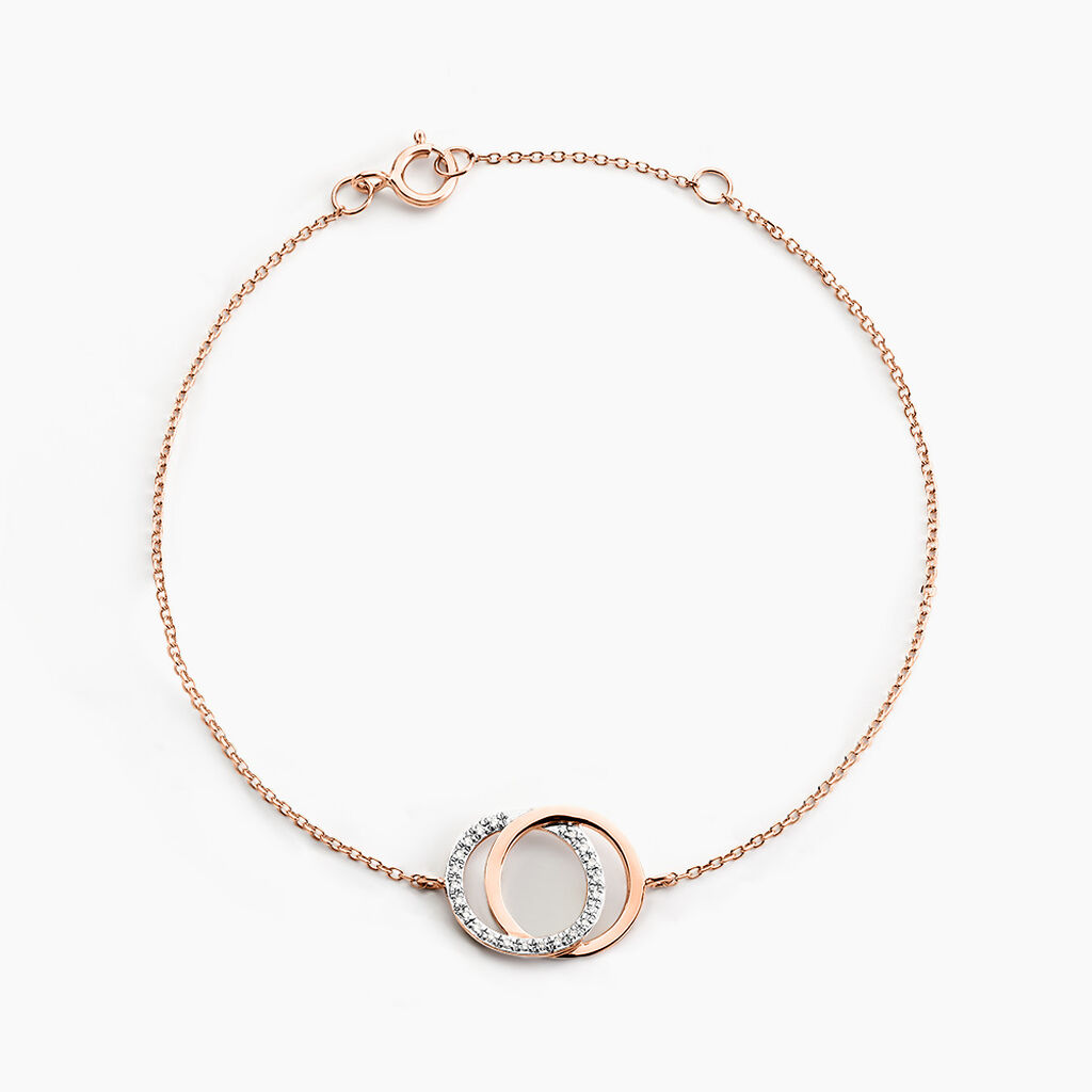 Bracelet Or Rose Tresha Diamants - Bracelets Femme | Histoire d’Or