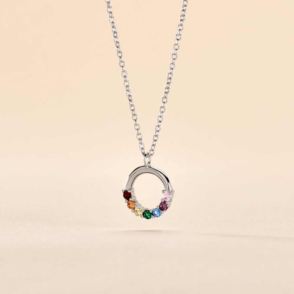 Collier Argent Giustino Oxydes De Zirconium - Colliers fantaisie Femme | Histoire d&rsquo;Or