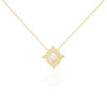Collier Plaque Or Jaune Oline Pierre De Lune - Colliers Femme | Histoire d&rsquo;Or