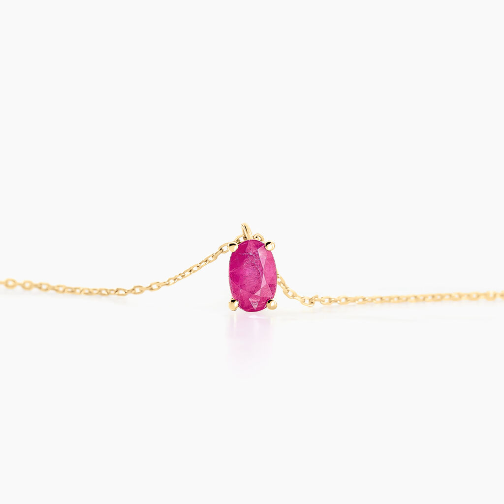 Collier Ovale Or Jaune Rubis - Colliers Femme | Histoire d&rsquo;Or