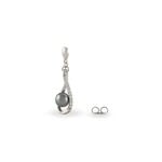 Boucles D'oreilles Pendantes Alexya Argent Perle D'imitation Et Oxyde - Boucles d'oreilles fantaisie Femme | Histoire d&rsquo;Or