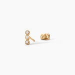 Boucles D'Oreilles Puces Emerica Plaqu&eacute; Or Jaune Oxyde De Zirconium - Boucles d'oreilles fantaisie Femme | Histoire d&rsquo;Or