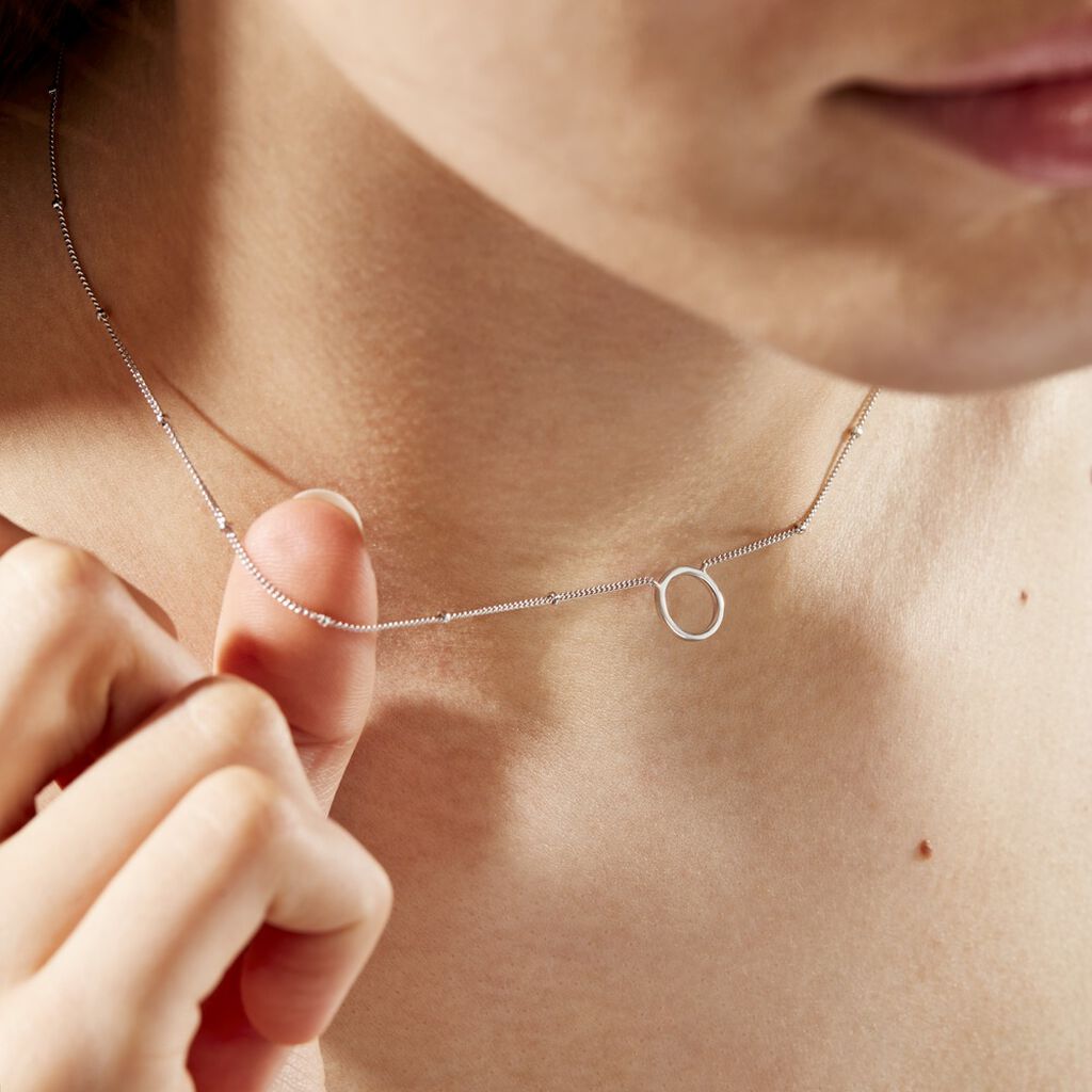 Collier Argent Blanc Cari - Colliers fantaisie Femme | Histoire d’Or