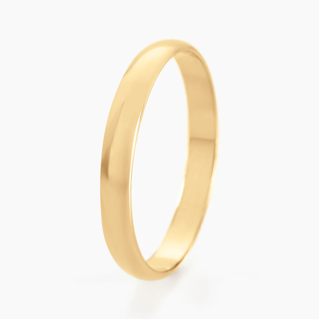 Alliance Meredithe Demi Jonc Classique Or Jaune - Alliances Famille | Histoire d’Or