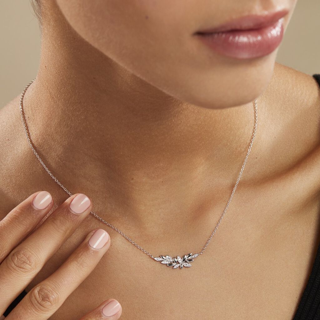 Collier Cesarine Argent Blanc Oxyde De Zirconium - Colliers fantaisie Femme | Histoire d’Or