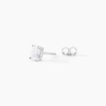 Boucles D'oreilles Puces Mathilda Argent Blanc Oxyde De Zirconium - Boucles d'oreilles fantaisie Femme | Histoire d&rsquo;Or