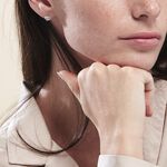 Boucles D'oreilles Puces Or Blanc Katherina Oxyde De Zirconium - Clous d'oreilles Femme | Histoire d&rsquo;Or