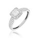 Solitaire Or Blanc  Princessa Diamant Synthetique - Bagues solitaires Femme | Histoire d’Or