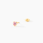 Boucles D'Oreilles Puces Leidi Or Jaune Oxyde De Zirconium - Boucles d'oreilles 18 carats Femme | Histoire d&rsquo;Or