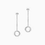 Boucles D'oreilles Pendantes Peytone Argent Blanc - Boucles d'oreilles fantaisie Femme | Histoire d&rsquo;Or