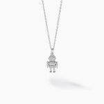 Collier Wallie Argent Blanc Oxyde De Zirconium - Ras de cou Femme | Histoire d&rsquo;Or