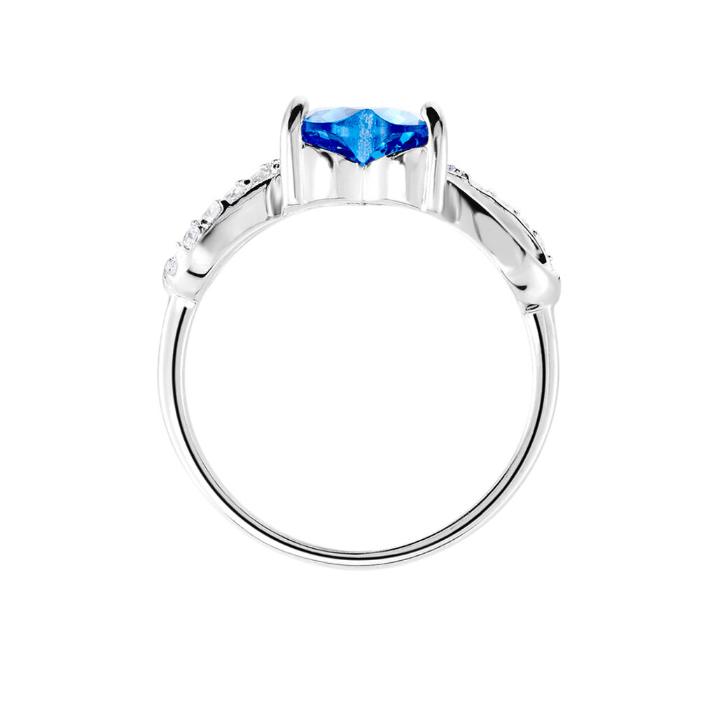 Bague Argent Blanc Atieno Oxyde De Zirconium - Bagues solitaires Femme | Histoire d’Or