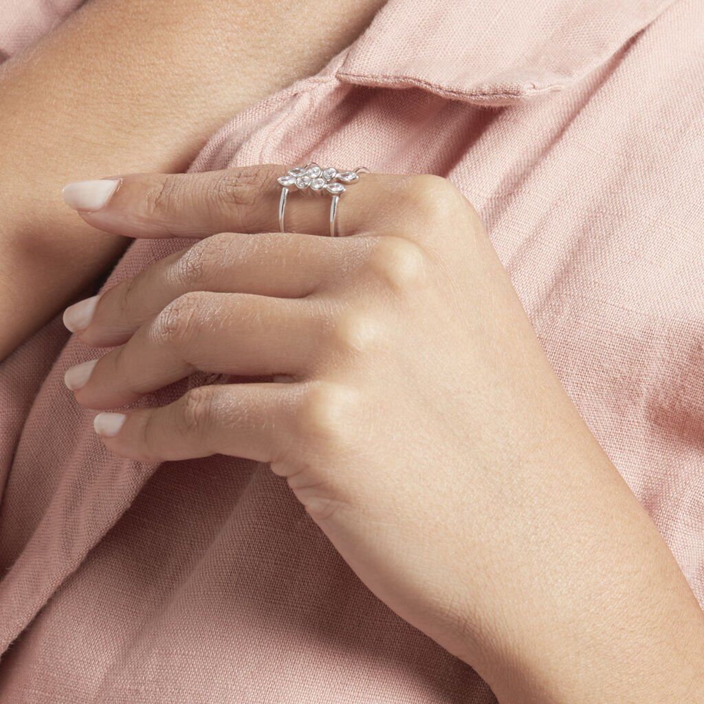 Bague Ajustable Joice Argent Oxyde De Zirconium - Bagues avec pierre Femme | Histoire d’Or