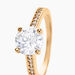 Bague Solitaire Zoura Plaqué Or Jaune Oxyde De Zirconium - Bagues solitaires Femme | Histoire d’Or