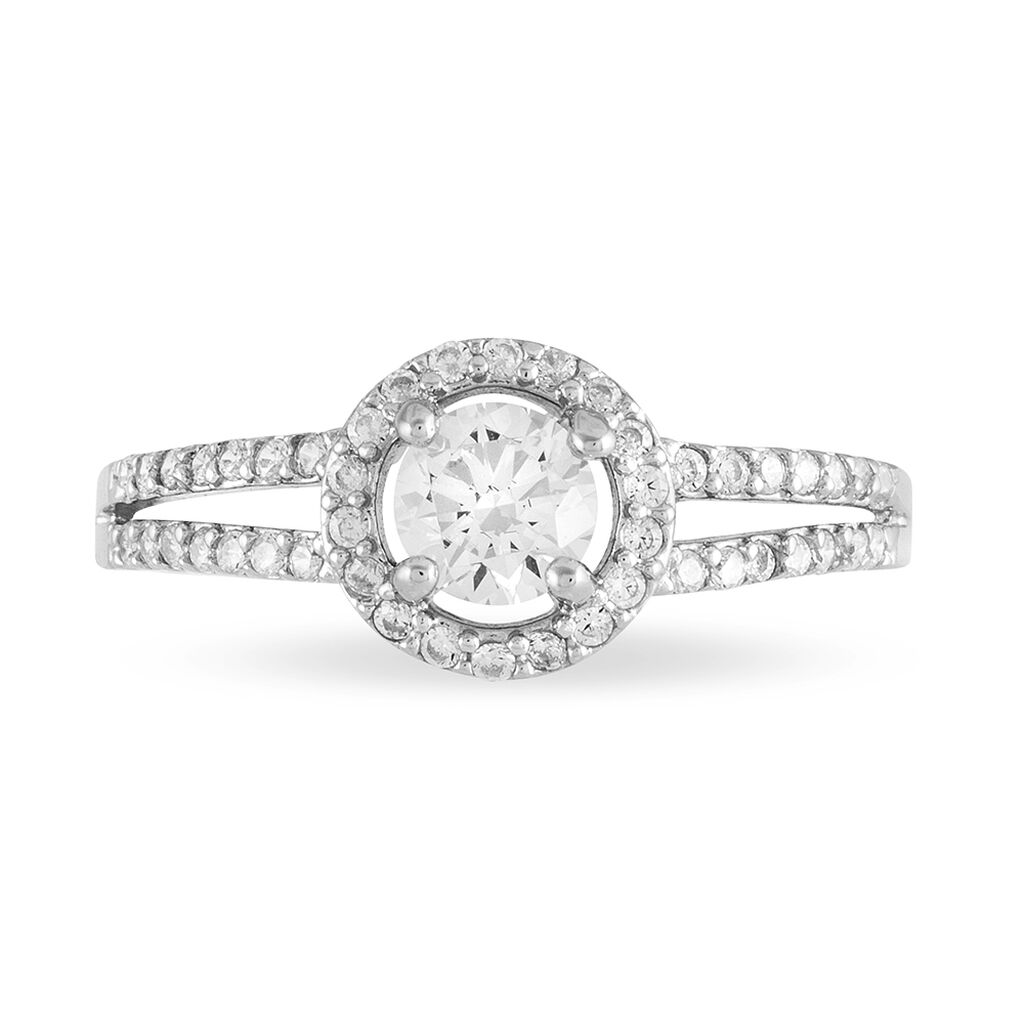 Bague Solitaire Titemae Argent Blanc Oxyde De Zirconium - Bagues solitaires Femme | Histoire d’Or