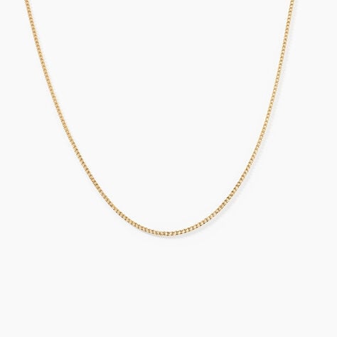 Cha&icirc;ne Ixia Maille Gourmette Diamantee Or Jaune - Chaines Femme | Histoire d&rsquo;Or