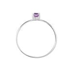 Bague Lily Or Blanc Amethyste - Bagues solitaires Femme | Histoire d&rsquo;Or