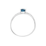 Bague Lalia Or Blanc Topaze Et Oxyde De Zirconium - Bagues solitaires Femme | Histoire d&rsquo;Or