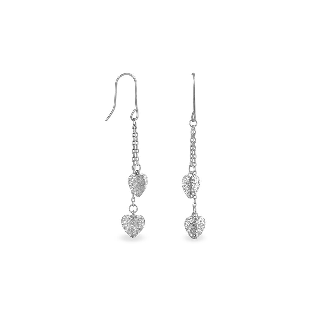 Boucles D'oreilles Pendantes Shaines Or Blanc - Boucles d'Oreilles Etoile Femme | Histoire d’Or