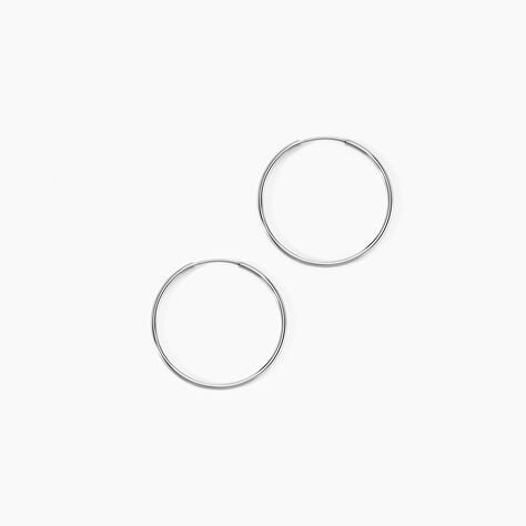 Créoles Dominae Or Blanc - Boucles d'oreilles créoles Femme | Histoire d’Or