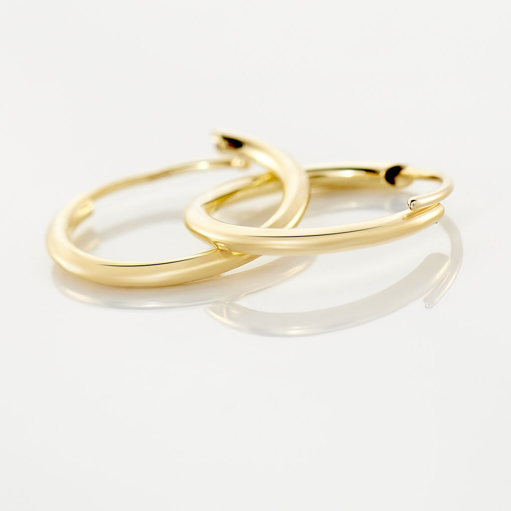Créoles Dominae Or Jaune - Boucles d'oreilles créoles Femme | Histoire d’Or