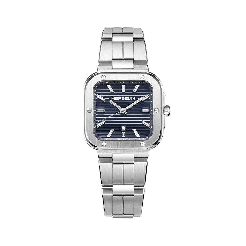 Montre Herbelin Cap Camarat Square Bleu - F&ecirc;te des p&egrave;res Homme | Histoire d&rsquo;Or