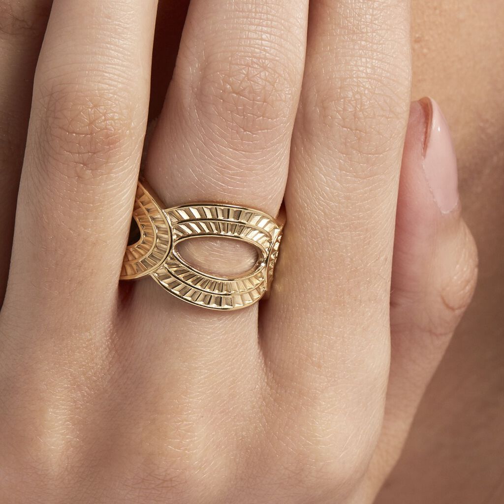 Bague Ajustable Agostino Acier Doré -  Femme | Histoire d’Or