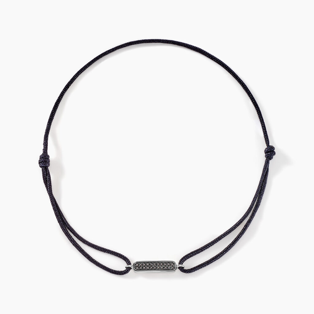 Bracelet Black Diamond Or Blanc Diamant Noirs - Bracelets cordon Homme | Histoire d’Or