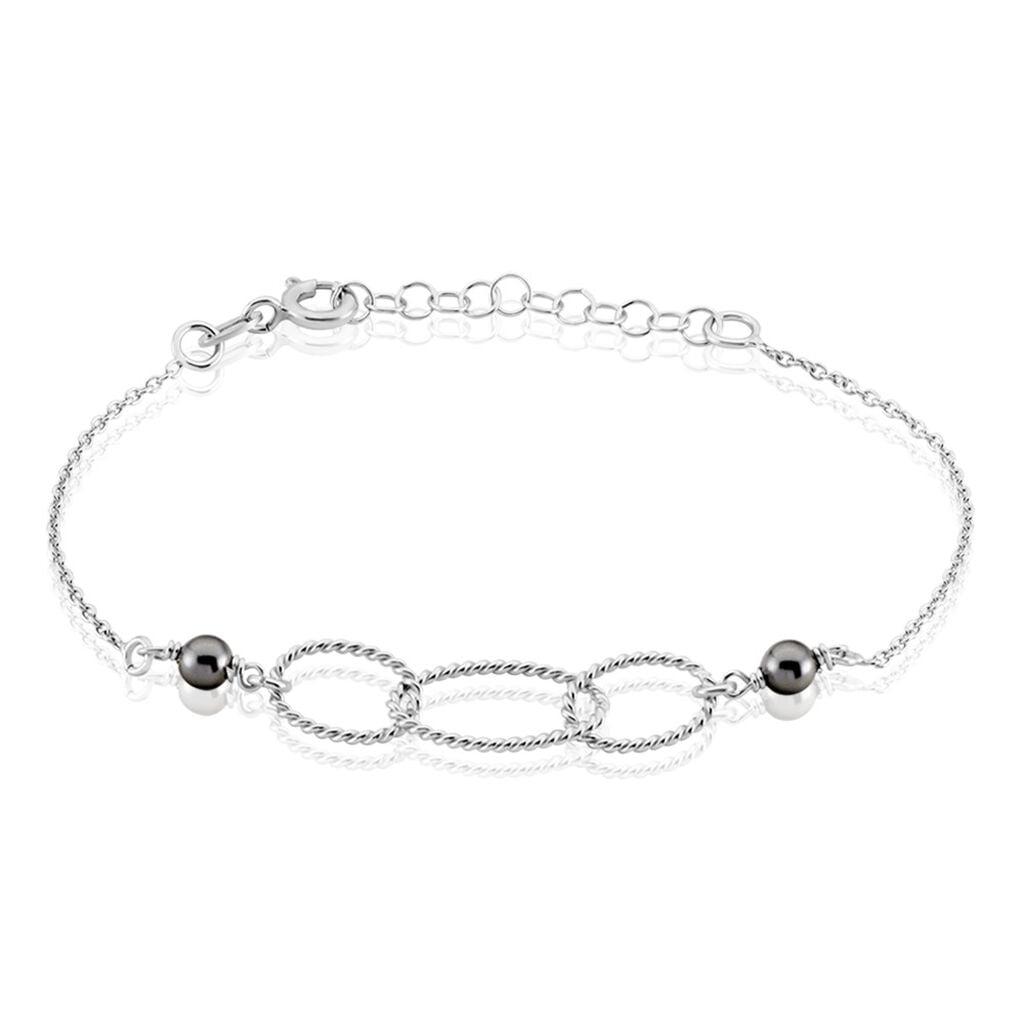 Bracelet Oswald Argent Blanc Pierre De Synthese - Bracelets Femme | Histoire d&rsquo;Or