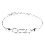 Bracelet Oswald Argent Blanc Pierre De Synthese - Bracelets Femme | Histoire d&rsquo;Or