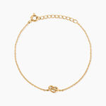 Bracelet Bretzel Plaqu&eacute; Or Jaune - Bijoux sans pierre Femme | Histoire d&rsquo;Or