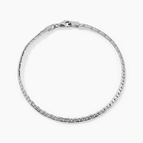 Bracelet Ivy Maille Haricot Or Blanc - Bracelets cha&icirc;ne Femme | Histoire d&rsquo;Or