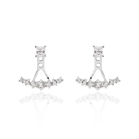 Bijoux D'oreilles Kyoto Or Blanc Oxyde De Zirconium - Ear cuffs Femme | Histoire d’Or
