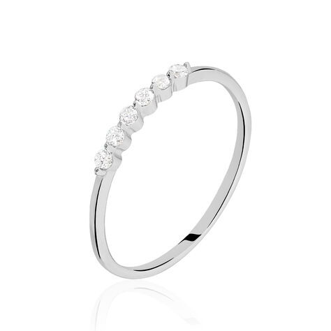 Bague Jaquelyn Argent Blanc Oxyde De Zirconium - Bagues avec pierre Femme | Histoire d’Or