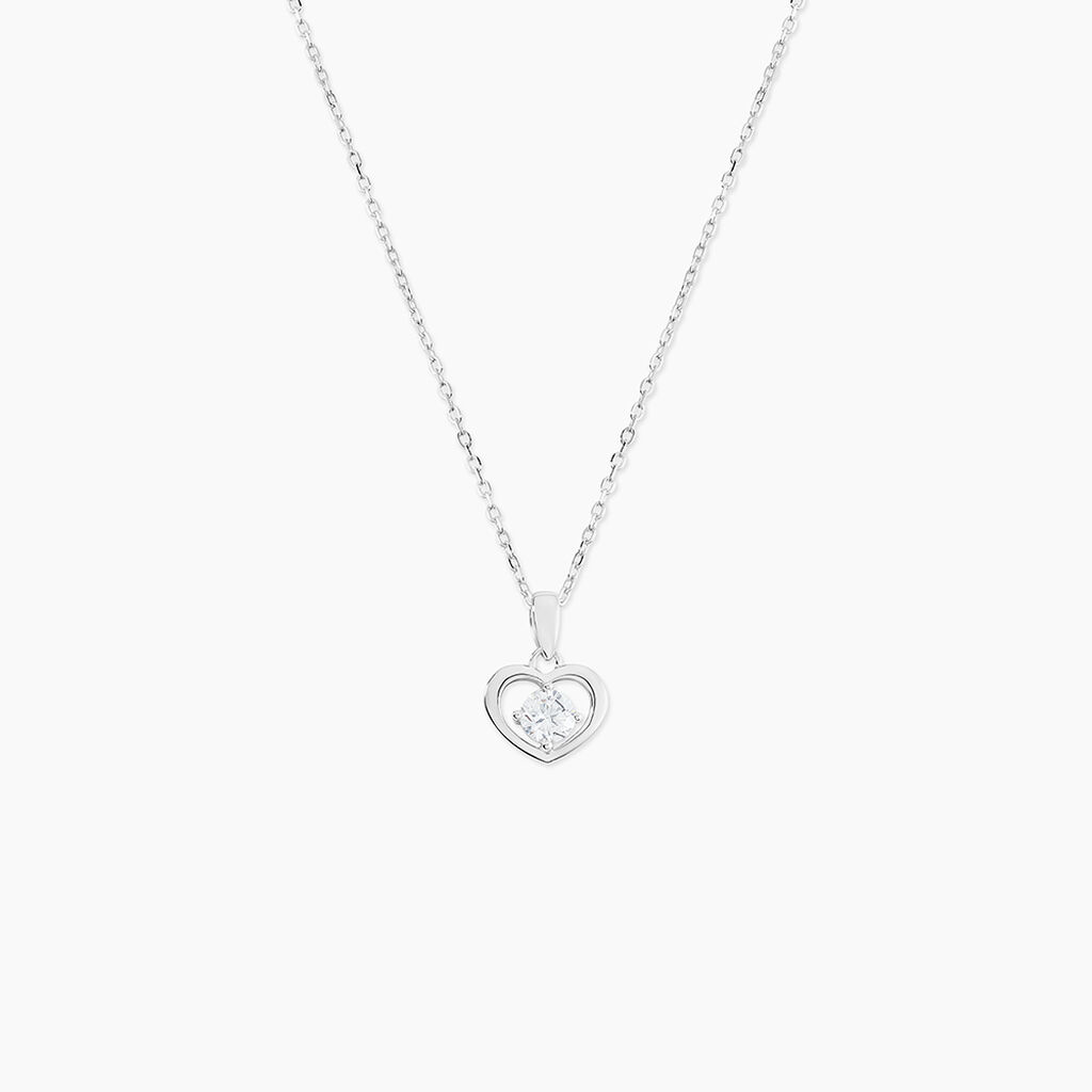 Collier Nalan Argent Blanc Oxyde De Zirconium - Colliers fantaisie Femme | Histoire d’Or