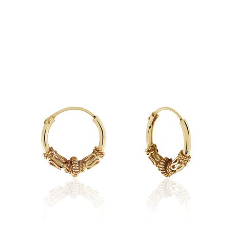 Créoles Tangerine Plaque Or Jaune - Boucles d'oreilles créoles Femme | Histoire d’Or